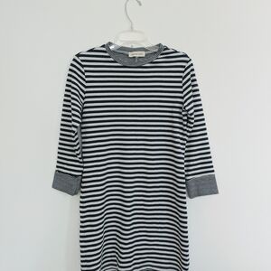 Amour Vert XS Navy and White Striped Dress
